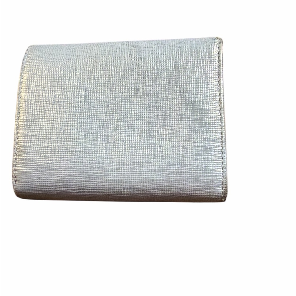 AUTHENTIC Fendi Micro Trifold Wallet - Blue & Pink Leather - Picture 2 of 6